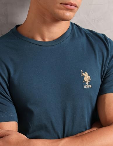Image of U.S. Polo ASSN. Mens Crew Neck Embroidered Logo I633 Lounge T-Shirt - Pack of 1