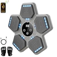 LOLBOX 2025 Music Boxing Machine for Adults and Kids, Smart Bluetooth Boxing Training Equipment with Gloves Wall Mounted, Workout Punching Machine for Home,Office and Gym