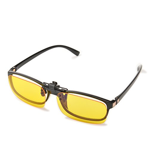 Image of Clip on Anti Blue Light Filter Glasses UV Blocking Anti Eye Strain Unisex (2pcs Yellow)