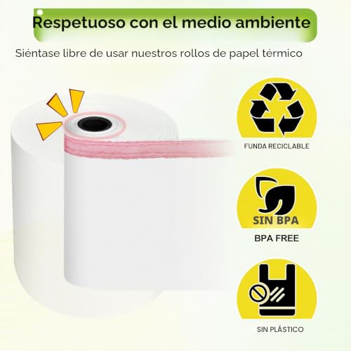 Rollo térmico de 80 mm para impresora TPV de restaurantes y tiendas 6