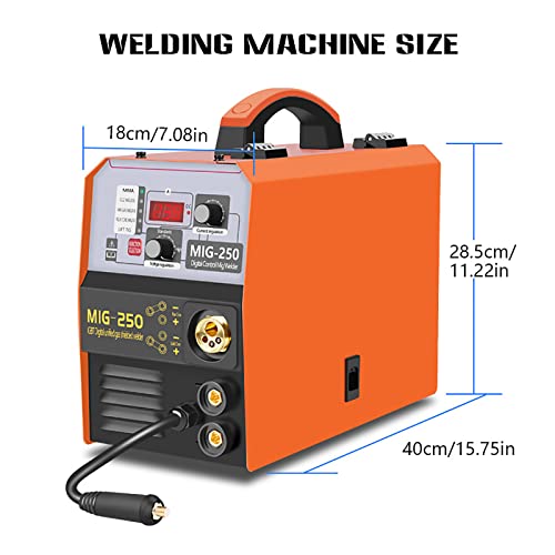 MIG Welder, 250A Welding Machine, 3 in 1 Combo MMA/MIG/LIFT TIG Welder Machine, Flux Core Welder, MIG-130 Portable Welding Machine, mig welding equipment