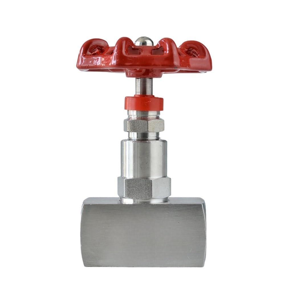 Yjqhody One Color Stainless Steel Control Valve 1Piece J13w-160P Globe Valve High Temperature And Pressure, Internal Thread Stainless Steel Needle(1Inch)