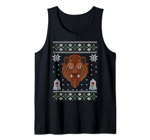 Débardeur La Belle et la Bête Disney style Ugly Sweater de Noël