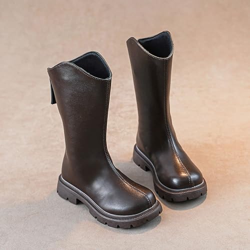 IWIHMIV Toddler Girls Western Boots Mid Calf Cowboy Boot Non Slip Kids Round Toe Riding Shoes Party Dress Up2