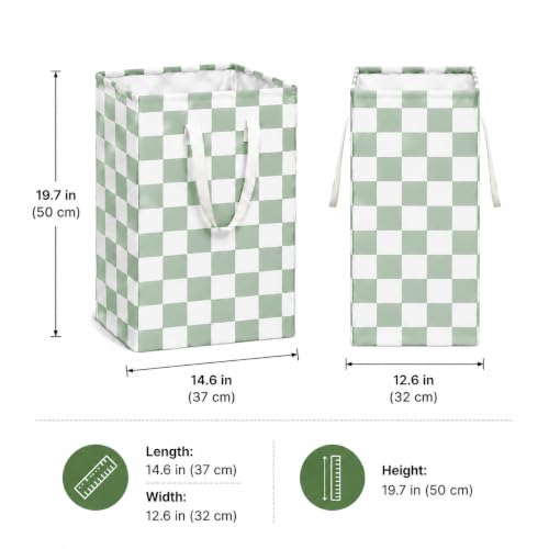 Image of MAIZMZ 3 Pack Sage Green Storage Bins, 14.6 inchx12.6 inchx19.7 inch Waterproof Lining Laundry Baskets for Girls Room, Gifts