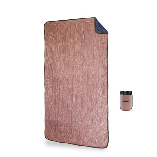 Gravel UltraPak™ Packable Insulated Travel Blanket – Lightweight Outdoor Blanket, Water-Resistant, Compact 20D Nylon with Snap Closure for Camping, Hiking & Travel, Topo