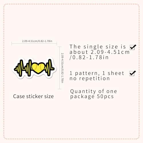 50 PCS Softball Stickers, Waterproof Vinyl Softball Sports Motivational Decals for Laptop, Luggage, Skateboard, Phone, Fridge, Trendy Stickers for Teens, Adults, Boys and Girls(Softball) — view 3