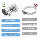 Zacisk wydechowy 45 mm ze stali nierdzewnej podwójny zacisk rury wydechowej uniwersalny odporny na korozję zacisk rury wydechowej o średnicy 45 mm