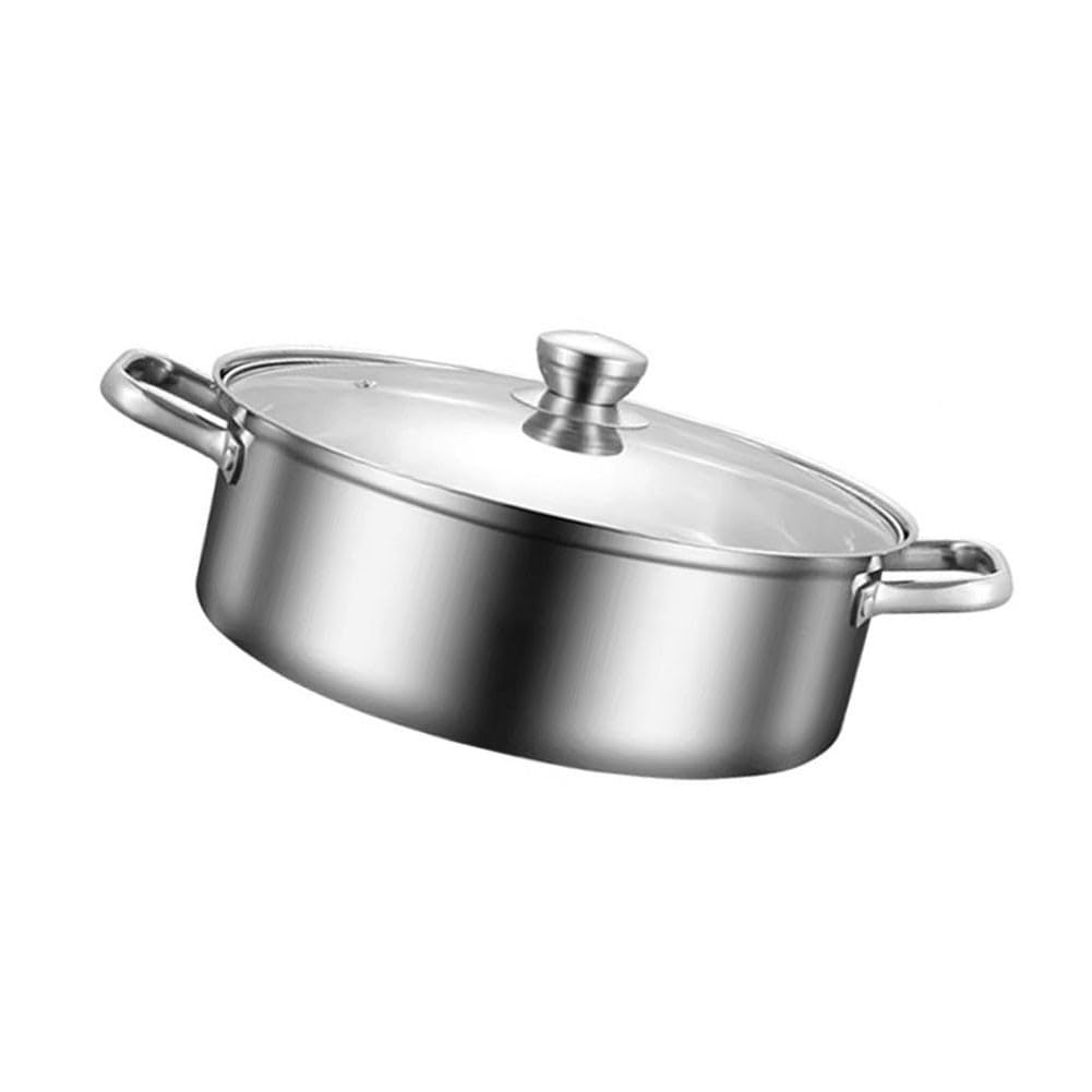 Poêle à induction et à gaz 28 cm en acier inoxydable 316 avec couvercle pour cuisine maison