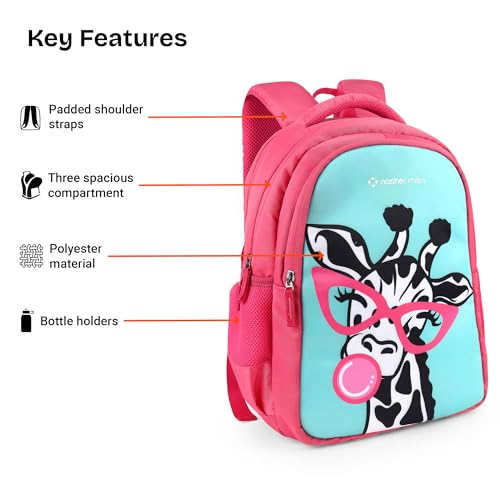 Image of Nasher Miles Polyester Backpack | Ideal for Preschool, Kindergarten, College, School, Office& Travel | Toddler, Girls, Boys, Men, Women