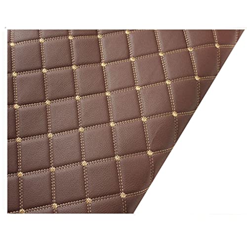 Tissu simili cuir marron 1.6x3m, revêtement souple pour ameublement et loisirs créatifs