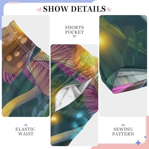 ZZXXB Bright Mushroom Boys Long Pants Soft Trousers Elastic Waist Kids Lounge Bottoms with Pockets S-XL4