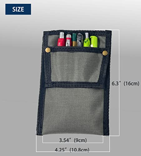 Pocket Protector- Pen Holder Pouch Organizer For Shirts, Lab Coats, Pants - Multi-Purpose - Holds Pens, Pencils, Tools And Notes For School, Office, Hospital Supplies 2 Pack (Gray And Blue) #TOP1