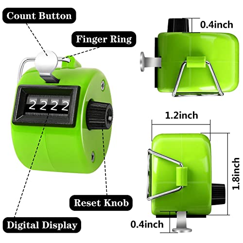 image for PETKNOWS Colors Handheld Tally Counter Clicker, 5 Pcs 4 Digital Number