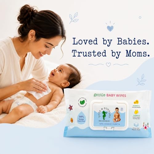Image of Tots & Bubbles 99% Pure Water Baby Wipes | Plant Based, Unscented Newborn Wet Wipes, Thick & Gentle for Sensitive Skin - 72 Count with Lid (Pack of 4)