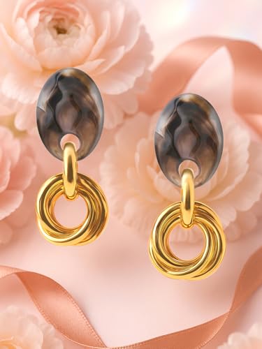 Image of Rubans Earrings Unique Design & Shapes Stylish Trendy Jewellery Gift for Women & Girls