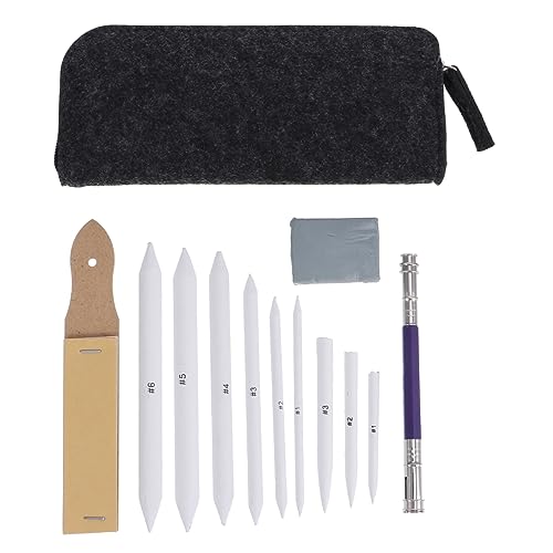 DOITOOL Ink Mixing Blending Tool Kit for Sketching 19pcs Pencil and Blender Set Erasers