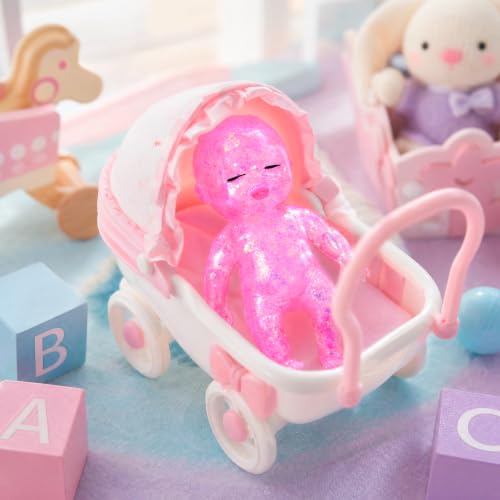 JOYIN 3PCS Small Baby Stress Relief Toys, Baby Glitter SquishyToys, Slow Rising Toys for Kids & Adults, Fidget Sensory Toy, Soft Squeeze Decompression Dough for Gifts, Party Favors, Office - Image 9