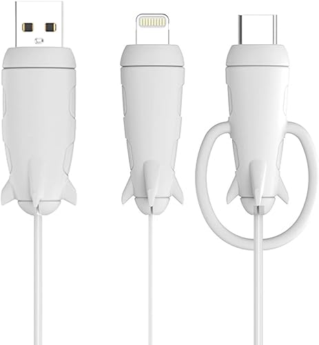 Miniatura 10 de ZOSTLAND Protector de animales de oso amarillo de buen amigo, 3 unidades, cargador USB, cargador de datos, línea de auriculares, compatible con