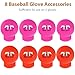 Glove Locks, 8-Pack Baseball/Softball Glove Lace Locks – Vibrant Colors, No Retie Knots, Spring-Lock Tech, Durable Design. (Mixed Pink-Red)