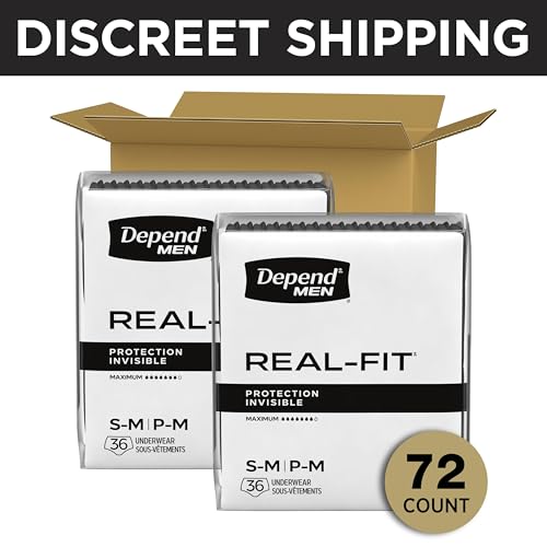 Image of Depend Real Fit Incontinence Underwear for Men, S /M, 72 Count