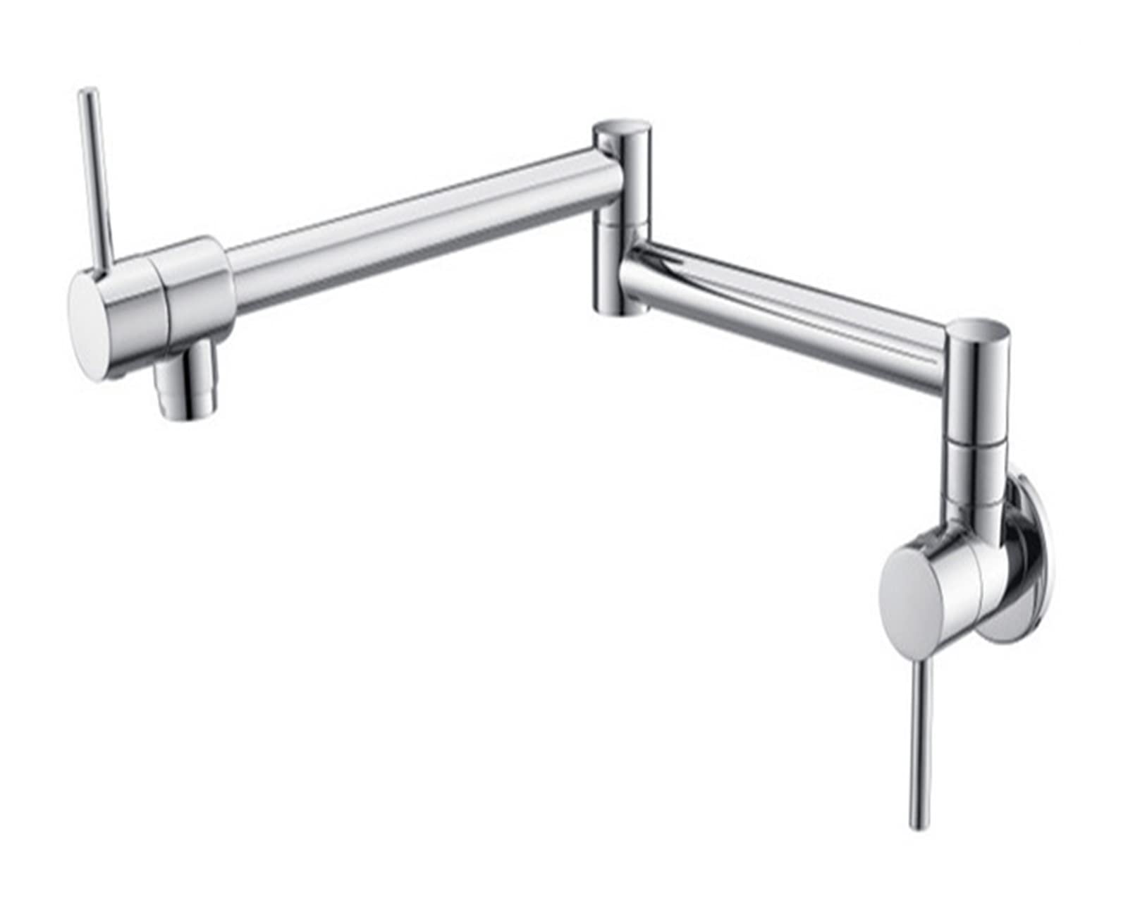 Fregadero de la cocina grifo pared latón del fregadero fría rotación plegable plegamiento dorado/cromado,Durabilidad(Chrome)