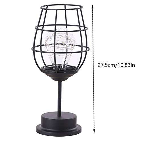 LED-bureaulamp wijn Cup tabel licht industriële metalen smeedijzeren lamp moderne Home decoratie wijn glas decoratieve… - Afbeelding 7