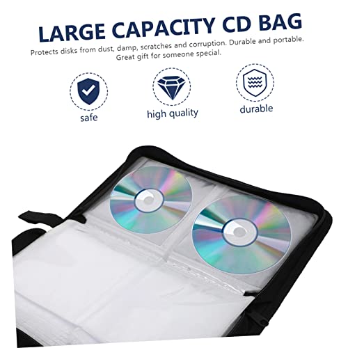 NOLITOY 7 Peças bolsa de CD de pano oxford saco organizador de armazenamento de disco recipiente de