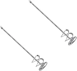 Kit-2 Batedores Misturadores de Tinta Argamassa Gessos SDS Plus 100x600mm Furadeira Elétrica Fertak