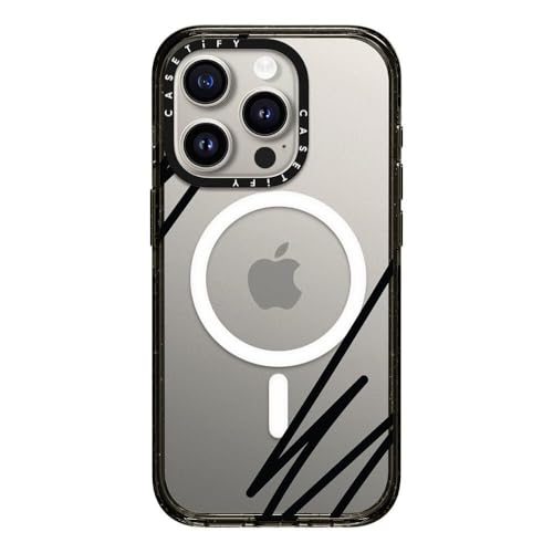 CASETiFY MagSafe ΉCpNg iPhone 15 Pro P[X [MILKi (4x MIL-STD-810G) / 2.5m̗NA] - Line Art - ubN