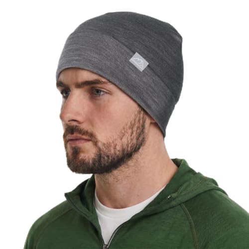 Merino Skull Cap in Grey Melange