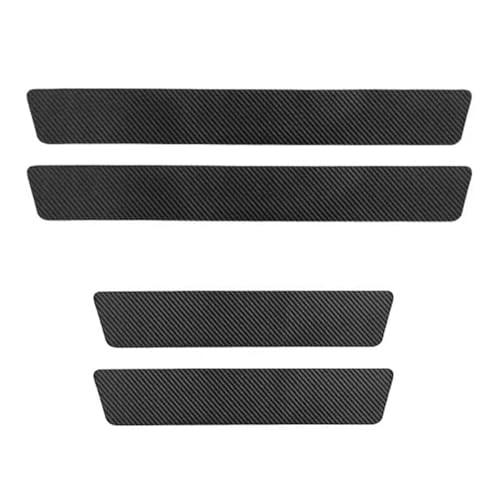 4 Stück 4D Carbon Fiber Trittschutz für Autotüren, Kohlefaser Einstiegsleisten Türschweller Aufkleber für Renault Dacia Sandero, Car Threshold Kick Plates Abdeckung Schutz Zubehör (Weiß)