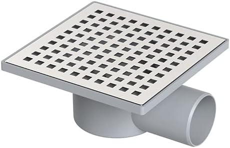 Premium Wetroom Square Shower Floor Drain 150mm x150mm, Stainless Steel Cover with 40mm Outlet, Anti-Odour Design, Optional Non-Return Valve