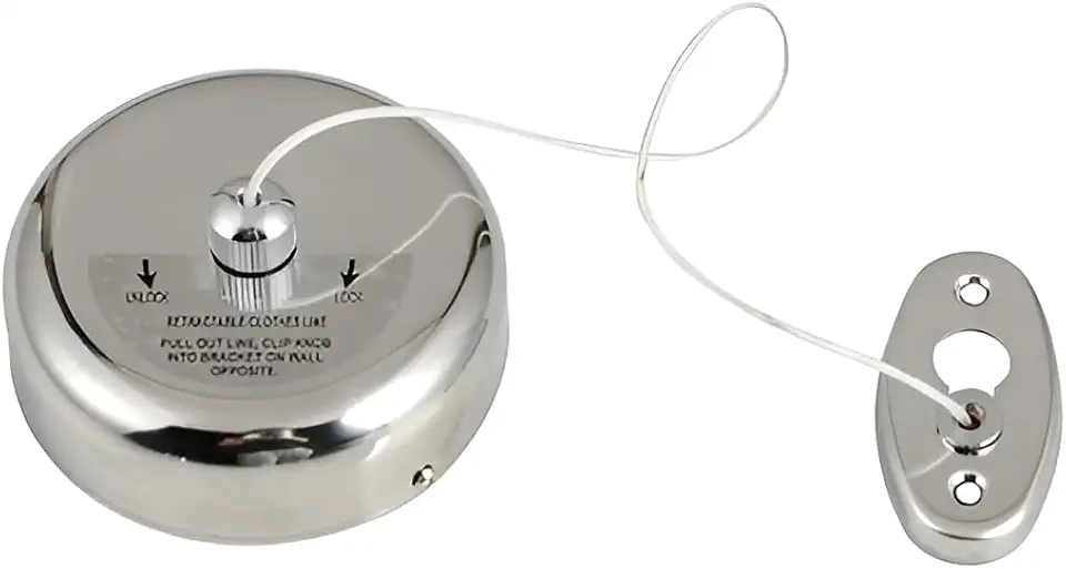 Varal Retratil Inox Hoteis Varandas Banheiro Lavanderia Box Cor Prateado