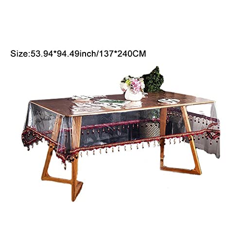 Nappe de lin et protège-table transparent en TPU étanche - 4