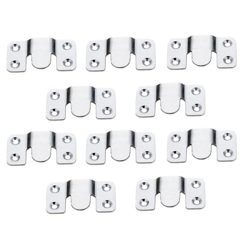 Image of 10 /2 Pcs Stainless Steel Picture Frame Hook Wall Hanger Fasteners for Photo Frame Picture Hanging Bracket Furniture Hardware - (Color: 30x 54mm 10PCS)