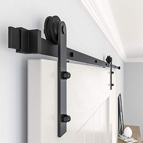 WINSOON 274CM Schiebetürbeschlag Set Einzeltür Schiebetürsystem für Innentüren und Wandschränke Robust Schiebetür Laufschienen, Reibungslos und Leise