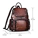 IVTG Genuine Leather Backpack for Women Shoulder Bag Vintage Designer Back Bag Fashion Rucksack Casual Daypack (Coffee)