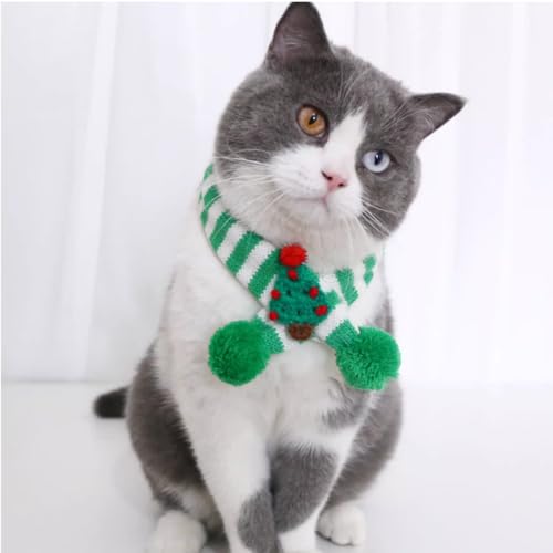 Pañuelo navideño para mascotas ANIAC tamaño pequeño verde miniatura 6