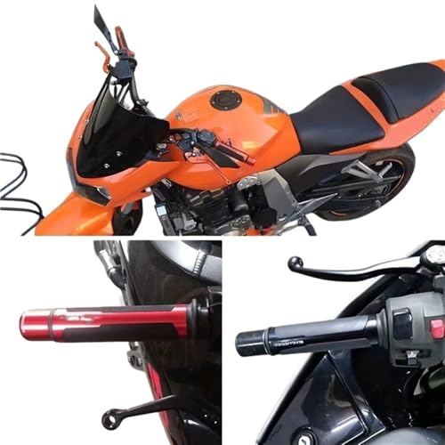 Poignées guidon moto caoutchouc antidérapant et accélérateur pour modification vélo - 3