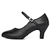 JUODVMP Damen Tanzschuhe Charakter Schuhe Damen Latein Salsa Rumba Ballroom Glattleder Tanzschuhe,Modell YCL042,Schwarz-6CM Heel-39 EU