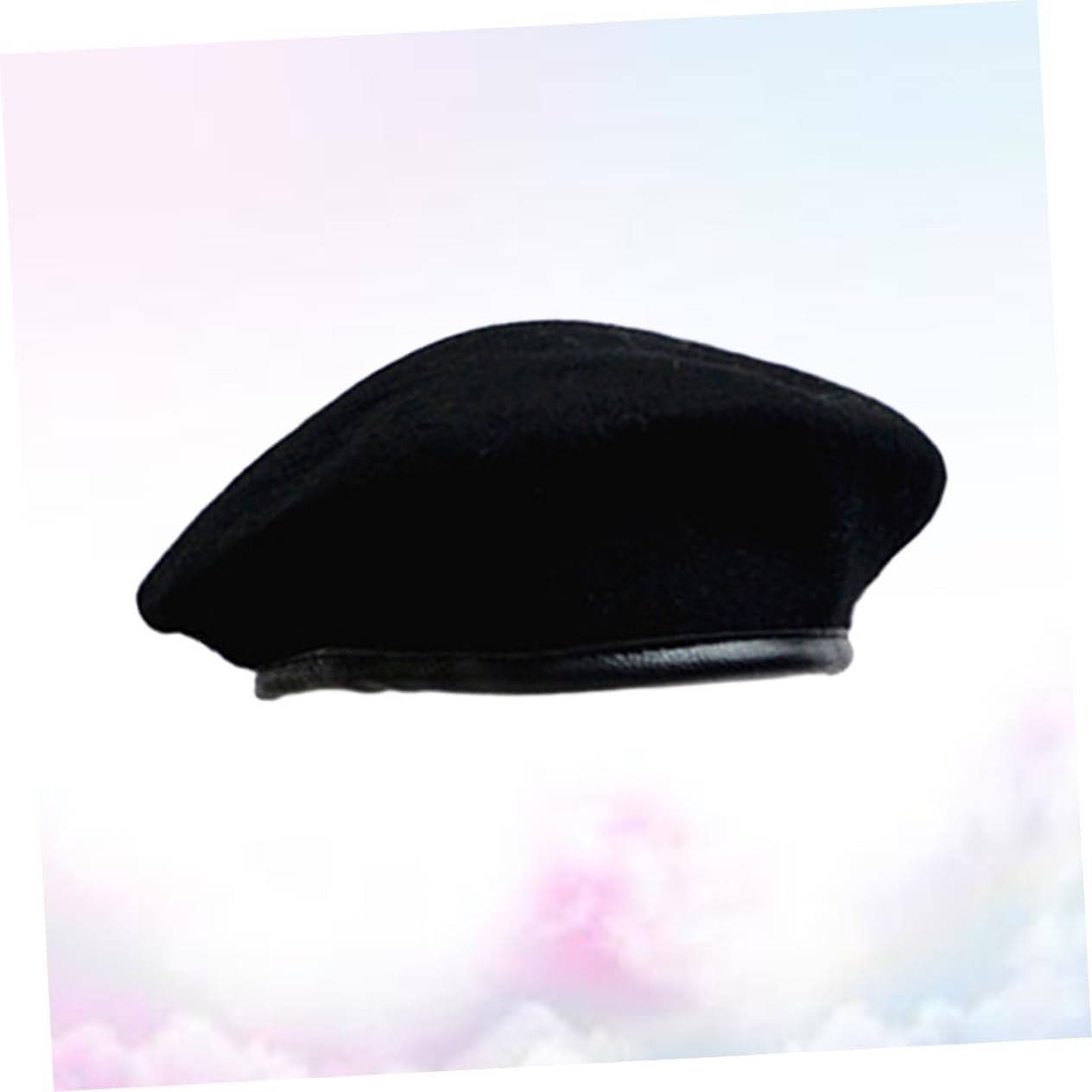 Holibanna 3pcs Unisex Adjustable Black Wool Beret Hat for Spring Autumn Stylish Sun Cap for Driving and Outdoor Activities Cozy Fashion Accessory for Men and Women