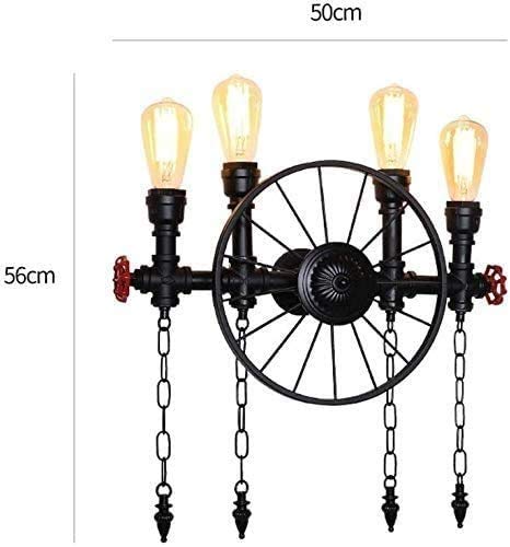 NZDY Bracket Light Minimalist Style Metal Bracket Lighting Industrial Vintage Water Pipe Wall Lamp, Indoor Wrought Iron Wheel Creative Personality Retro Art Metal Bracket Light, Steampunk Sconce, Res steampunk buy now online NZDY Bracket Light Minimalist Style Metal Bracket Lighting Industrial Vintage Water Pipe Wall Lamp, Indoor Wrought Iron Wheel Creative Personality Retro Art Metal Bracket Light, Steampunk Sconce, Res steampunk buy now online