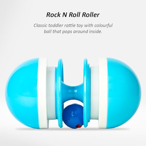 Image of Ratna's Rock N Roll Roller Rattle for New Born Babies Colourful Plastic Non Toxic Toys for 8+ Month Old Toddlers