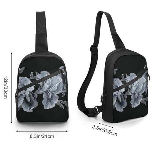 Mochila cruzada bandolera floral unisex miniatura 3
