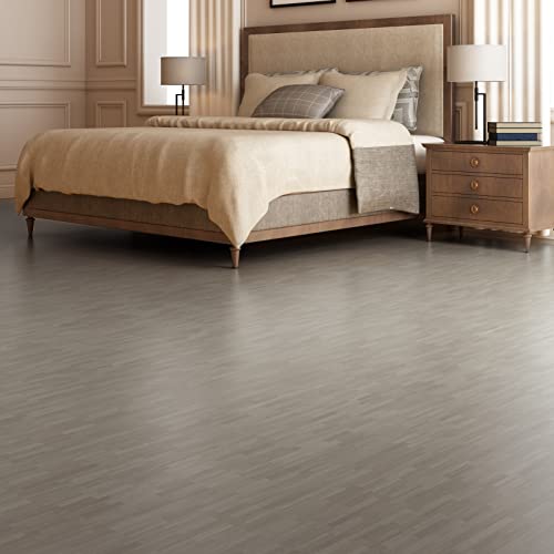 Art3D Peel And Stick Floor Tile Vinyl Wood Plank 12-Pack 18 Sq.ft, Dusty Grey, Rigid Surface Hard Core Easy Diy Self-Adhesive Flooring #TOP2