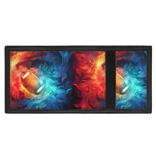 INSTANTARTS Rugby Boys Coin Pouch Trifold Wallet Coin Organizer Water and Fire are Immiscible Portable Handy Money Bag3