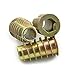 LQ Industrial 25pcs 5/16-18x1 Inch Furniture Screw-in Nut Zinc Alloy Bolt Fastener Connector Hex Socket Drive Threaded Insert Nuts for Wood Furniture 25mm