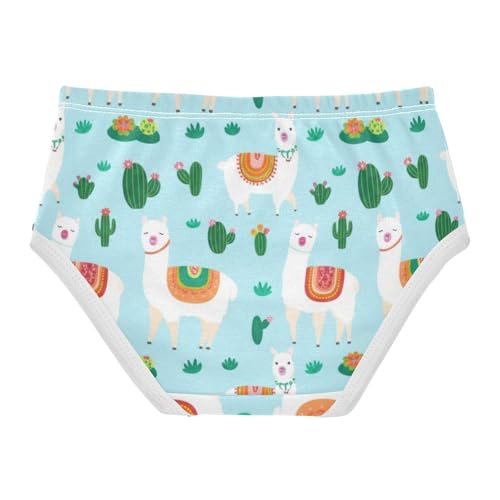 Cute Cartoon Llamas Blue Cute Panties Girl Girls Underwear Toddlers Cotton Pattern Briefs Undies Kids 2t2