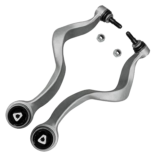 Image of Detroit Axle - 6pc Front End Control Arms Kit for BMW 745i 745Li 760i 760Li, 4 Lower Thrust Control Arms 2 Outer Tie Rod Ends Replacement